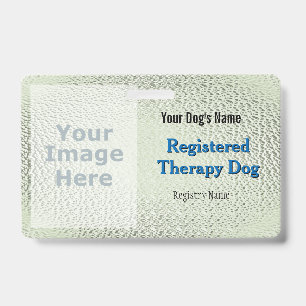 Registered Therapy Dog - Light Green Badge