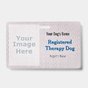 Registered Therapy Dog - Light Pink Badge