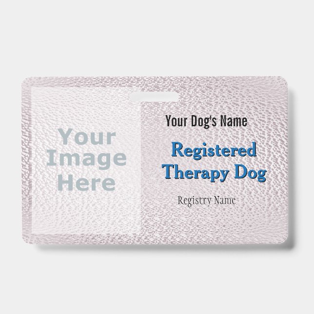 Registered Therapy Dog - Light Pink Badge (Front)