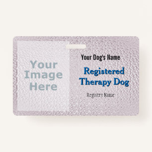 Registered Therapy Dog - Light Pink Badge
