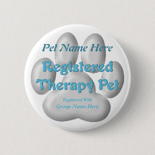 Registered Therapy Pet 2 Inch Round Button