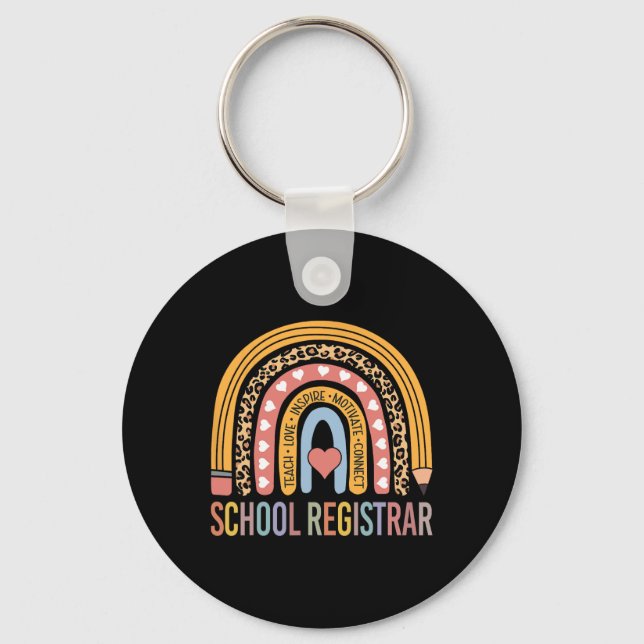 Registrar 100th Day Of School Recorder  Keychain (Front)
