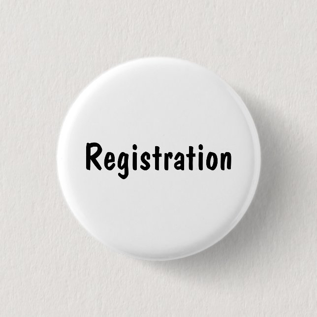Registration 1 Inch Round Button (Front)