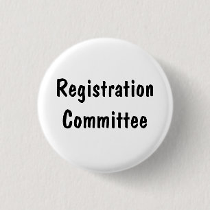 Registration Committee 1 Inch Round Button