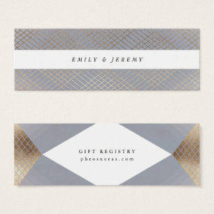 Registre cadeau Diamant Gray Gray Gold Gatsby