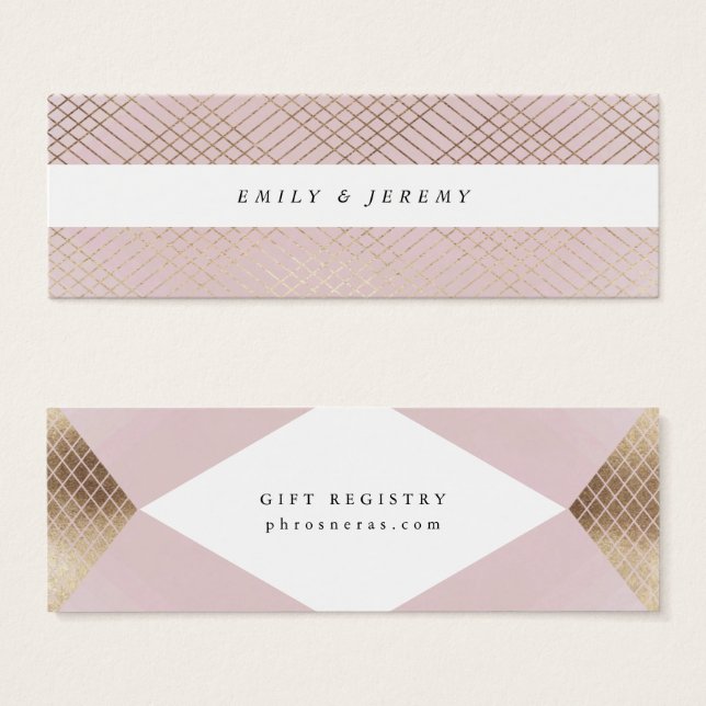 Registre de cadeaux Diamond Géométrique Pink Gold  (Devant & derrière)