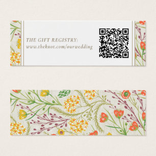 Registre de cadeaux Mariage fleur sauvage Code QR