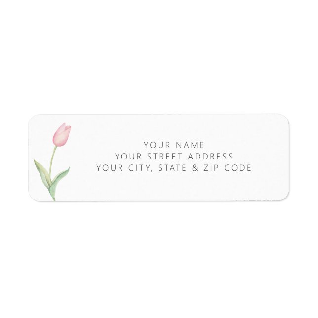 Registre de mariage élégant de tulipe rose moderne (Devant)