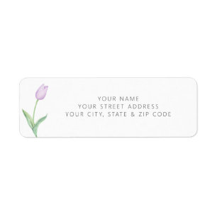Registre de mariage élégant de tulipe violette mod