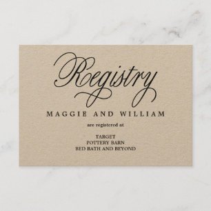 Registry Cards - Elegant Script