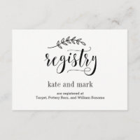 Registry Cards - Rustic Elegance - Kraft