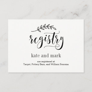 Registry Cards - Rustic Elegance - Kraft