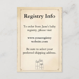 Registry Insert Card
