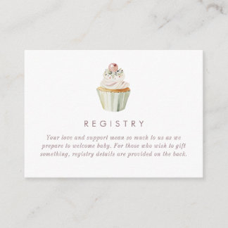 Registry Tea Baby Shower Enclosure Card