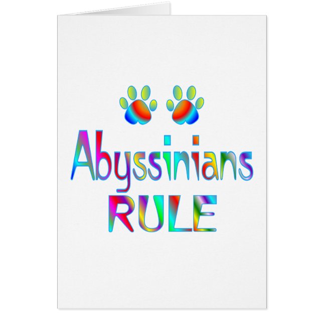 Règle d'Abyssiniens (Devant)