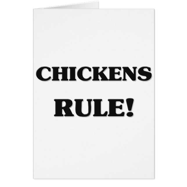 Règle de poulets (Devant)