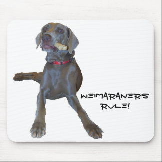 Règle de Weimaraners ! tapis de souris