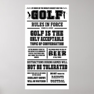 Règles de golf en vigueur - Grande affiche