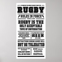 Règles De Rugby En Vigueur - Grand Poster