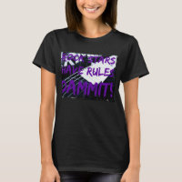 Règles du T-shirt des femmes de vedettes du rock