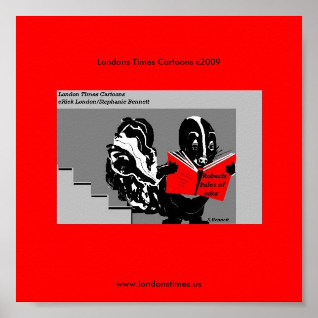 Règles Skunk De Odor Funny Londons Times Poster (Devant)