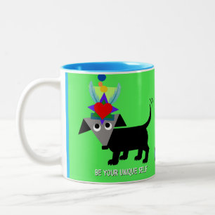 Rego Berto mug, "Be Your Unique Self" Two-Tone Coffee Mug