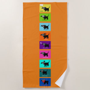 Rego Berto's 9 Tips for Living Life Beach Towel. Towel