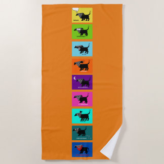 Rego Berto's 9 Tips for Living Life Beach Towel. Towel