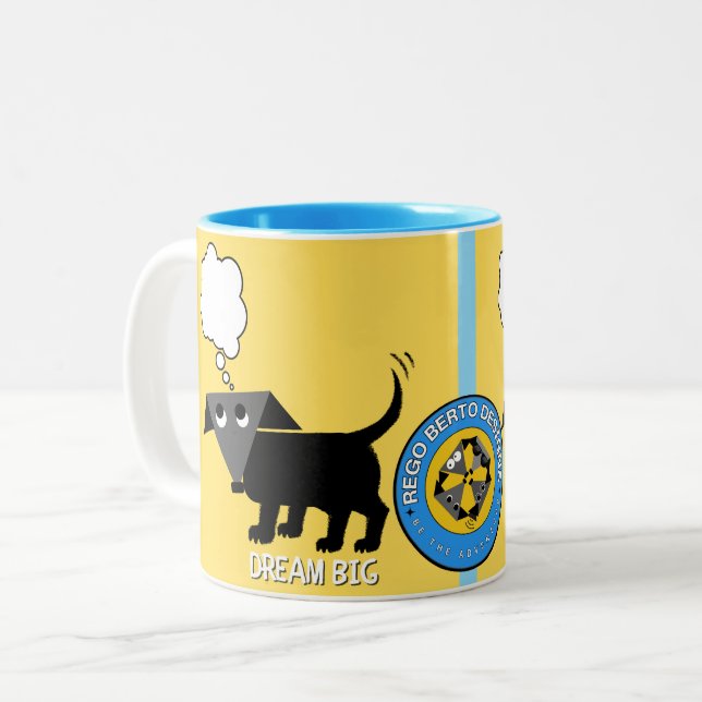 Rego Berto's "Dream Big" two-toned mug (Front Left)