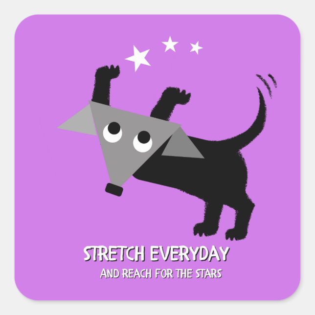 Rego Berto's "Stretch Everyday" Square Sticker (Front)