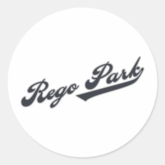Rego Park Classic Round Sticker (Front)