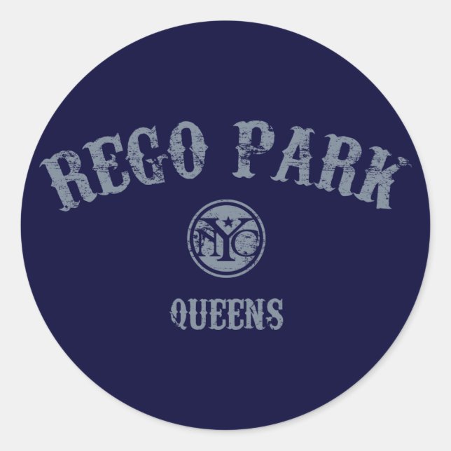 Rego Park Classic Round Sticker (Front)
