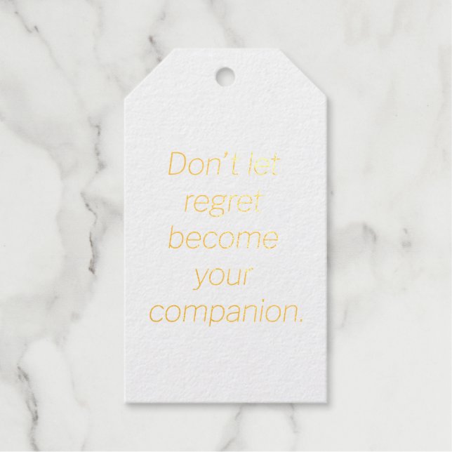 Regret Foil Gift Tag (Front)