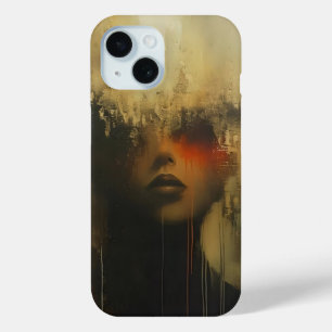 Regret Girl Abstract Art iPhone 15 Case