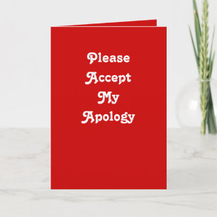 Regret greeting card