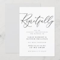 Regretfully Script Postponed Wedding Announcement