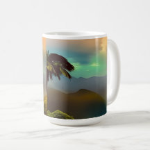 Regular mug with beautiful lush green tropical 