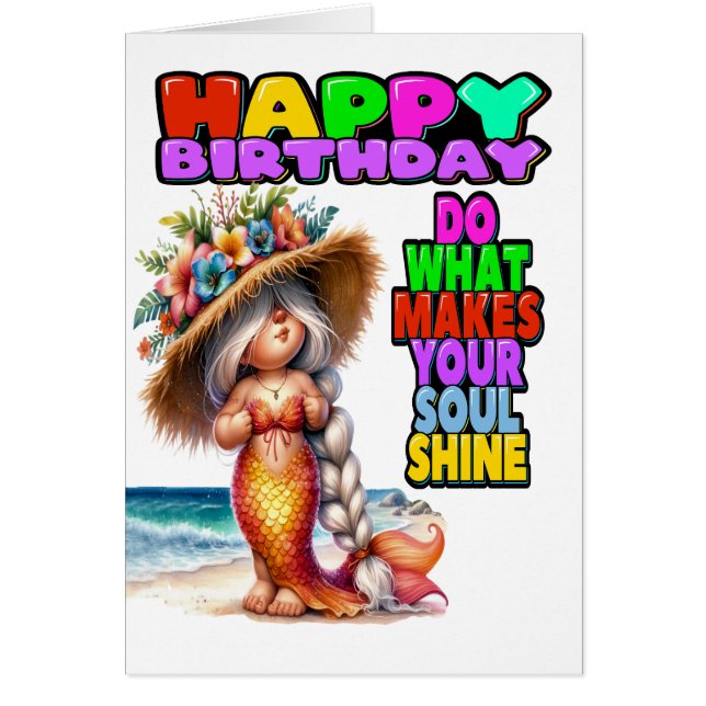 Regular Size Cute Birthday - See Back Also - Card (Front)