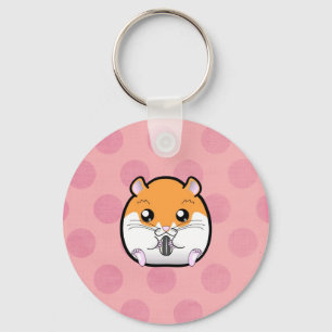 Regular Syrian Orange White Hamster Keychain