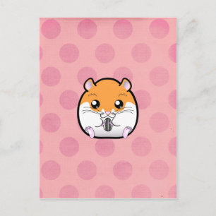 Regular Syrian Orange White Hamster Postcard