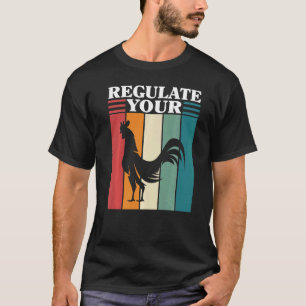 Regulate Your Chicken Rooster Retro Sunset 1 T-Shirt