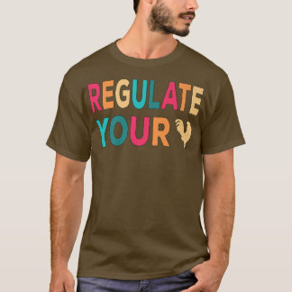 Regulate Your Chicken Rooster Retro Sunset T-Shirt