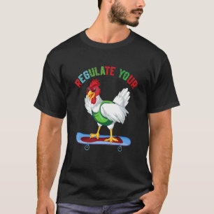 Regulate Your Chicken Rooster Retro T-Shirt