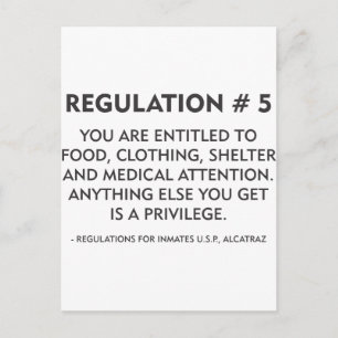 Regulation # 5 postcard