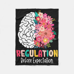 Regulation Before Expectation Brain Wildflowers Au Fleece Blanket