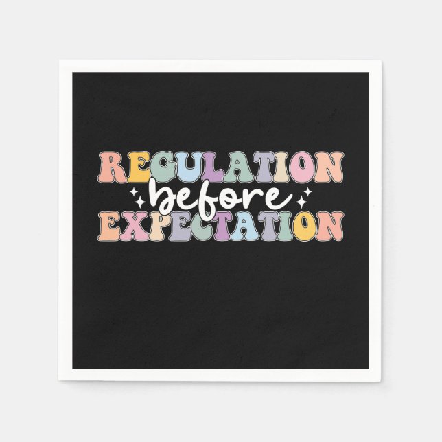Regulation Before Expectation Groovy Napkin (Front)