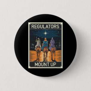Regulator Mount Up Christmas Reindeer 2 Inch Round Button