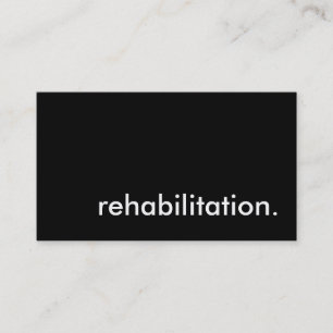 rehabilitation. business card