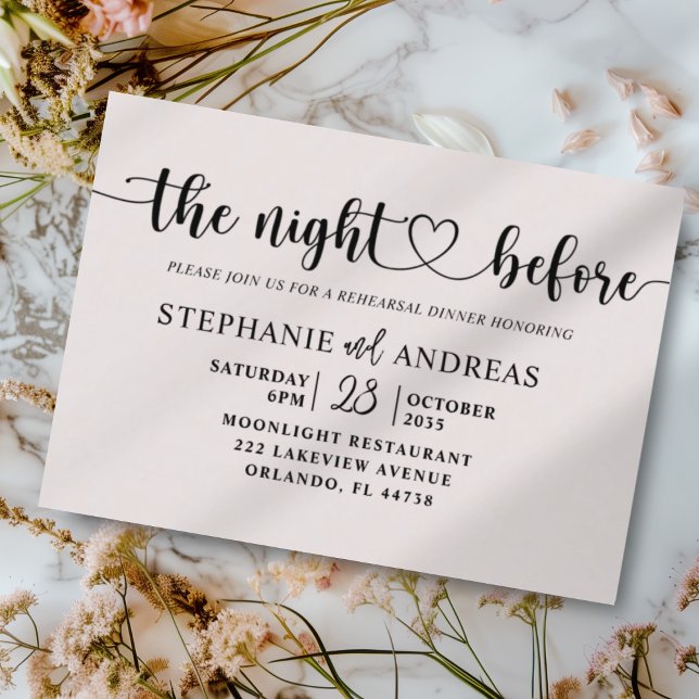Rehearsal Dinner Blush Pink Wedding  Invitation (Creator Uploaded)