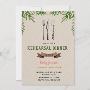 Rehearsal dinner invitation